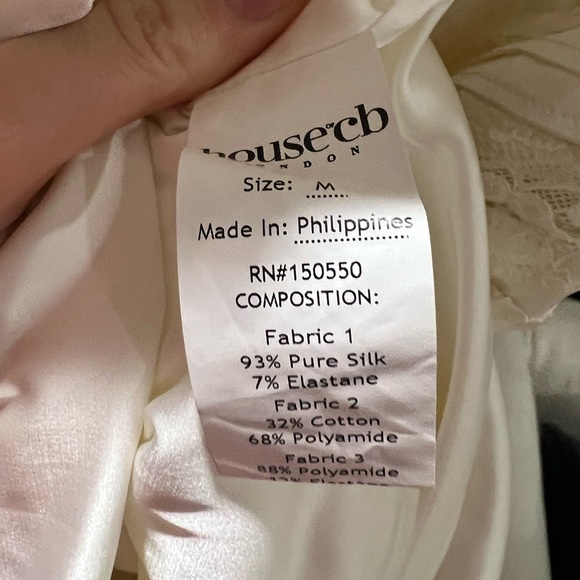 House of CB Illiana Ivory Real Silk Maxi Dress MULTIPLE SIZES - Picture 3 of 7